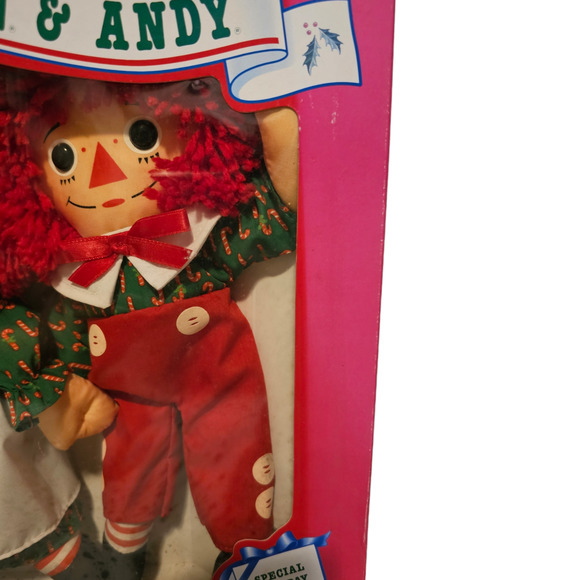 Vintage 1990 Playskool Collectors Raggedy Ann & Andy Special Holiday Edition NIB - Picture 5 of 11